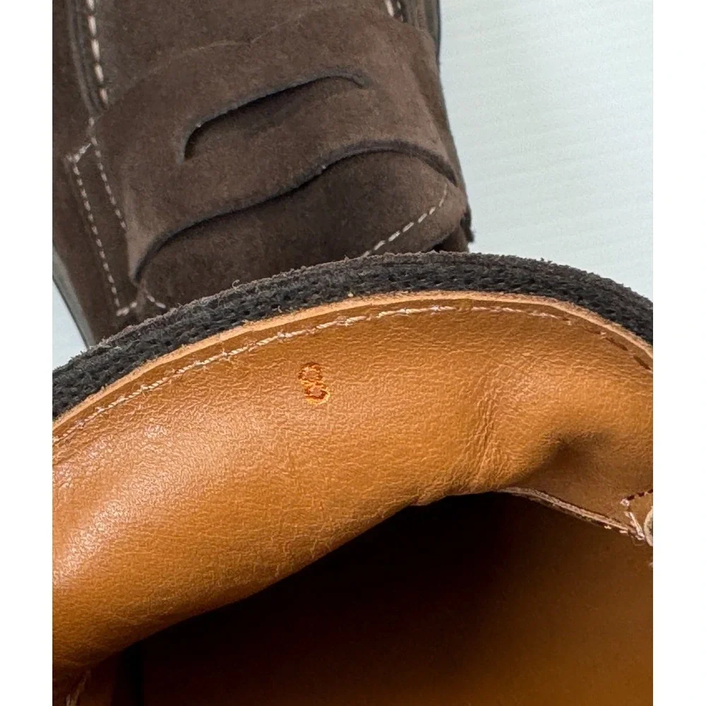 GOOD MAN BRAND Lexington Penny Loafer Mens 8 EUC Leather Suede‎ Slip on Brown